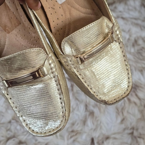 Naturalizer N5 Women's Comfort Gold Loafer Slip On Shoes Reptile Print Sz 9M🌴 - Picture 4 of 9